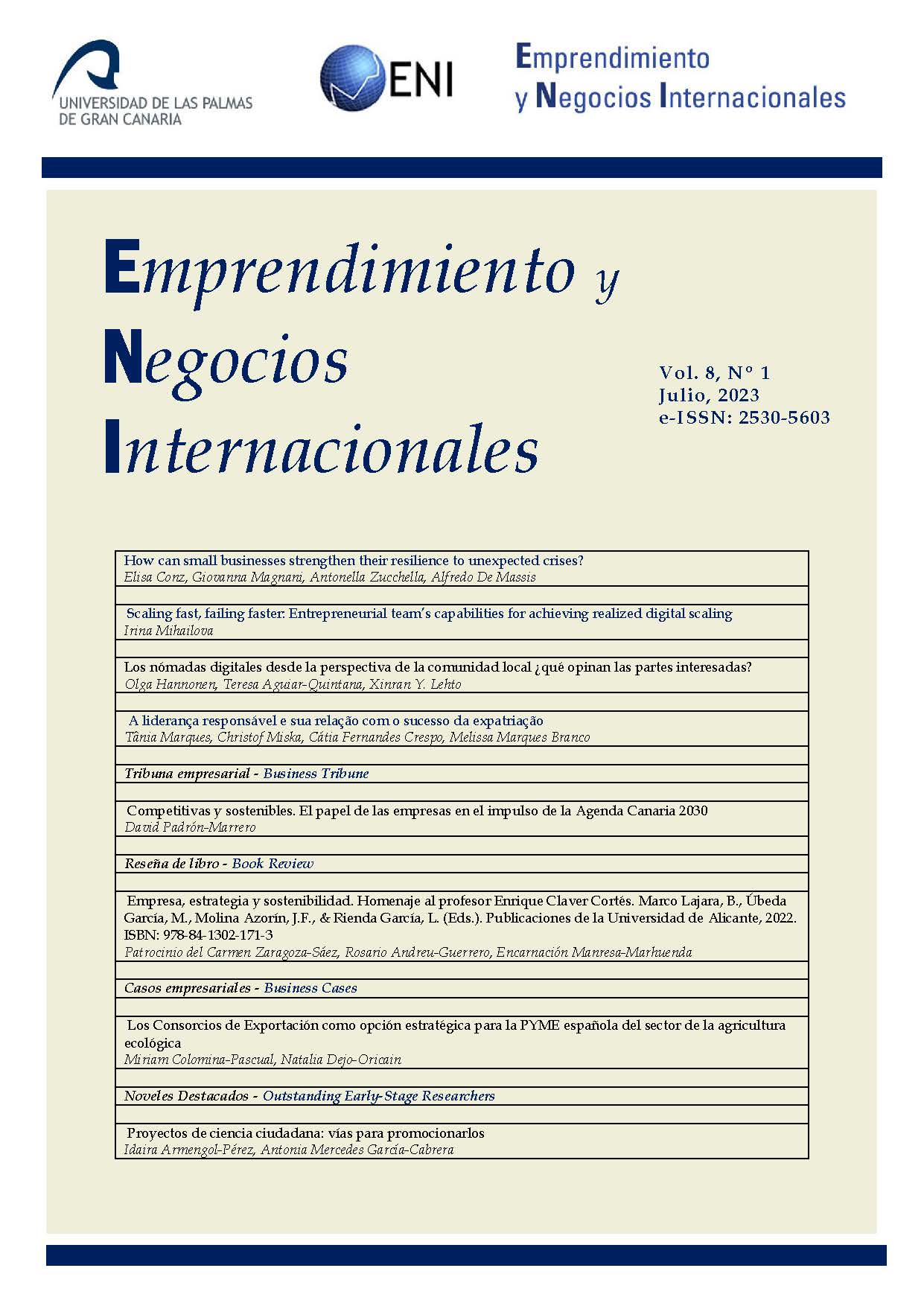 					Ver Vol. 8 Núm. 1 (2023): Emprendimiento y Negocios Internacionales
				
