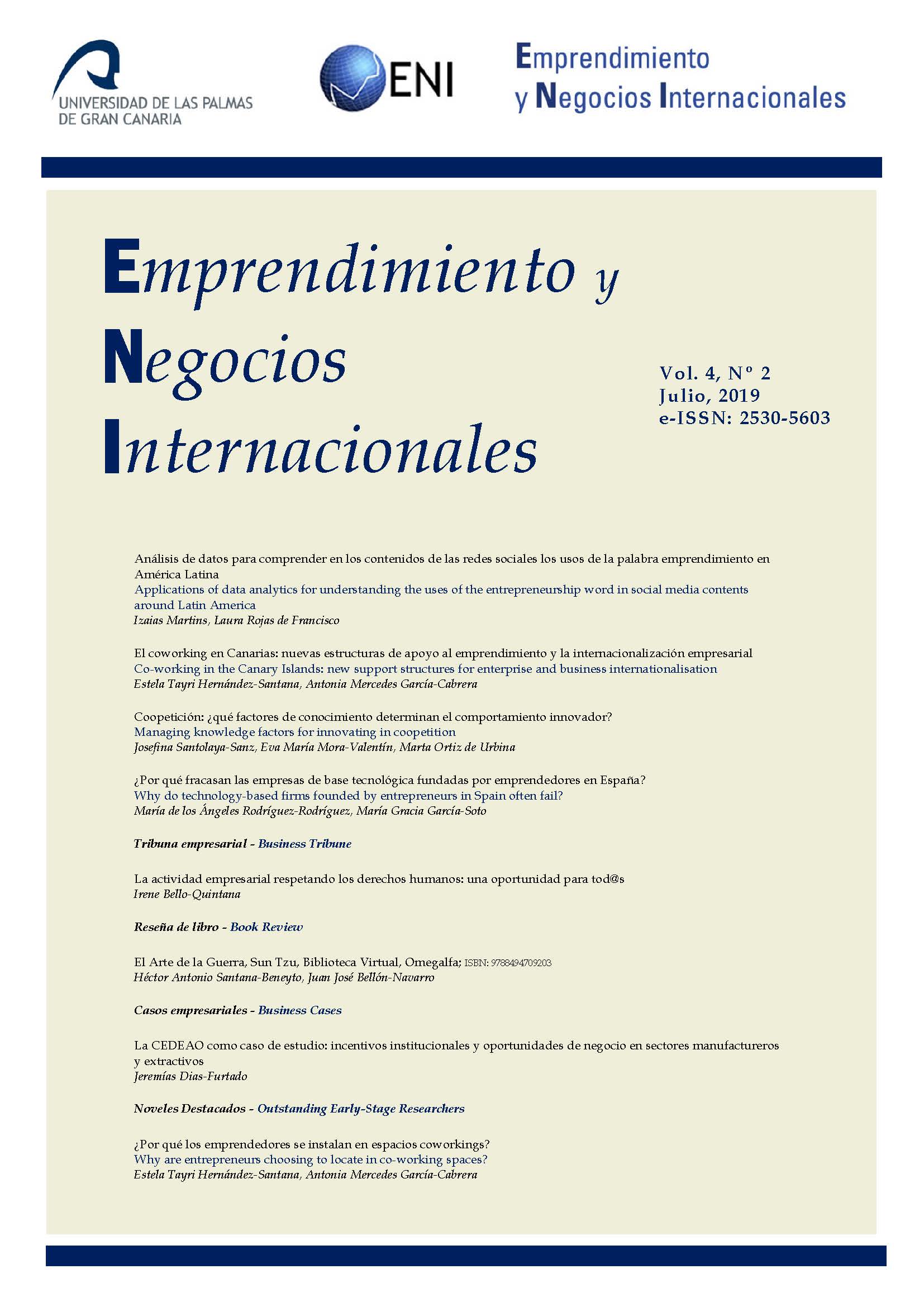 					Ver Vol. 4 Núm. 2 (2019): Emprendimiento y Negocios Internacionales
				